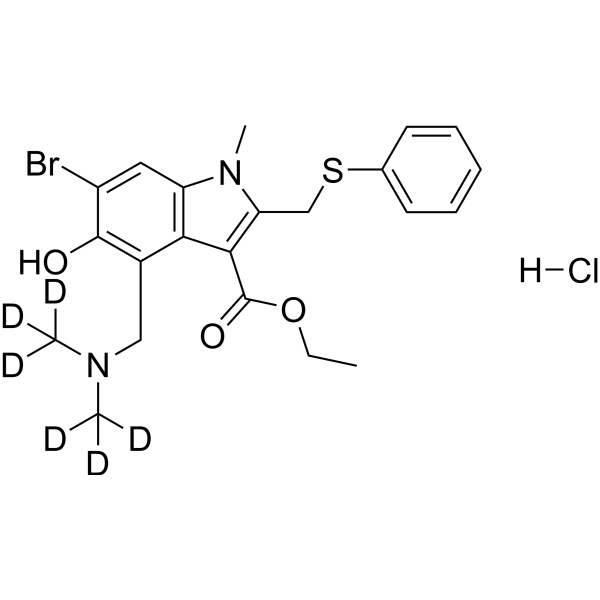 Umifenovir-d6 hydrochloride (Arbidol d6 hydrochloride (hydrochloride)) 2928218-29-3